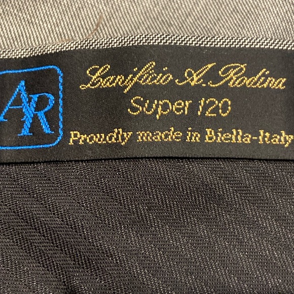 Lanificio A Rodina linen gray wool cuffed pants - Picture 5 of 9